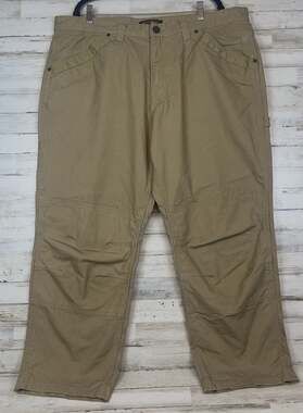 Ridgecut Toughwear Mens 44x30 Ripstop Double Knee Carpenter Work Pants Khaki